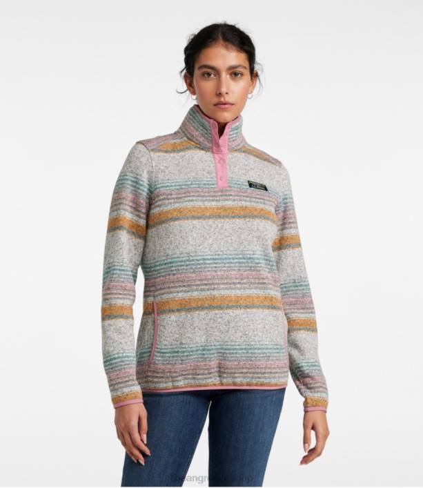 γυναίκες πουλόβερ fleece πουλόβερ 6PHT526 LLBean είδη ένδυσης καρό από ευκάλυπτο/ερυθρελάτης βουβαλίσιο