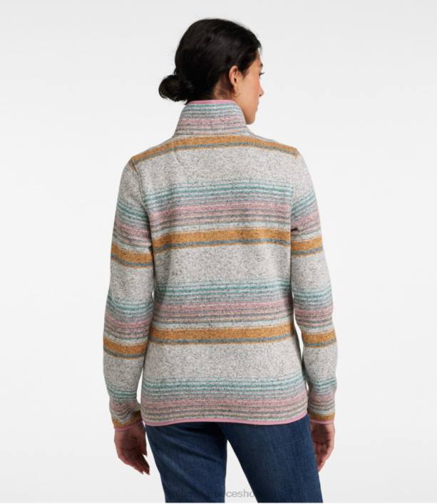 γυναίκες πουλόβερ fleece πουλόβερ 6PHT526 LLBean είδη ένδυσης καρό από ευκάλυπτο/ερυθρελάτης βουβαλίσιο