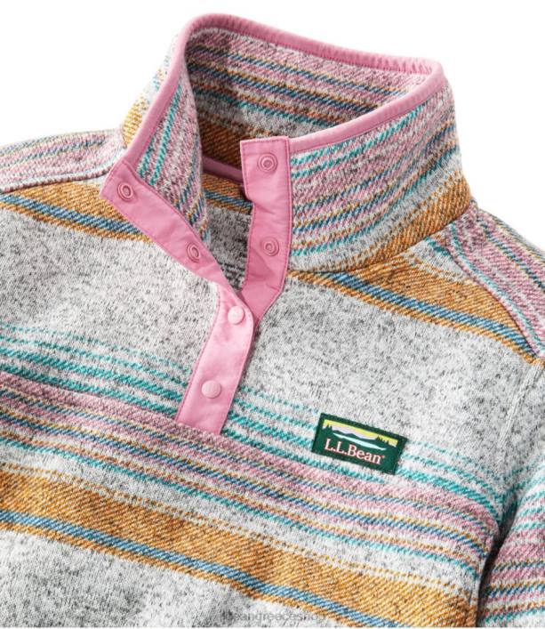 γυναίκες πουλόβερ fleece πουλόβερ 6PHT526 LLBean είδη ένδυσης καρό από ευκάλυπτο/ερυθρελάτης βουβαλίσιο