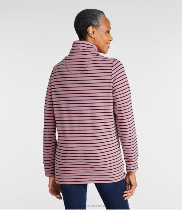 γυναίκες πουλόβερ με λαιμόκοψη ultrasoft sweats 6PHT3348 LLBean είδη ένδυσης πλυμένη ορχιδέα/κλασικό ναυτικό