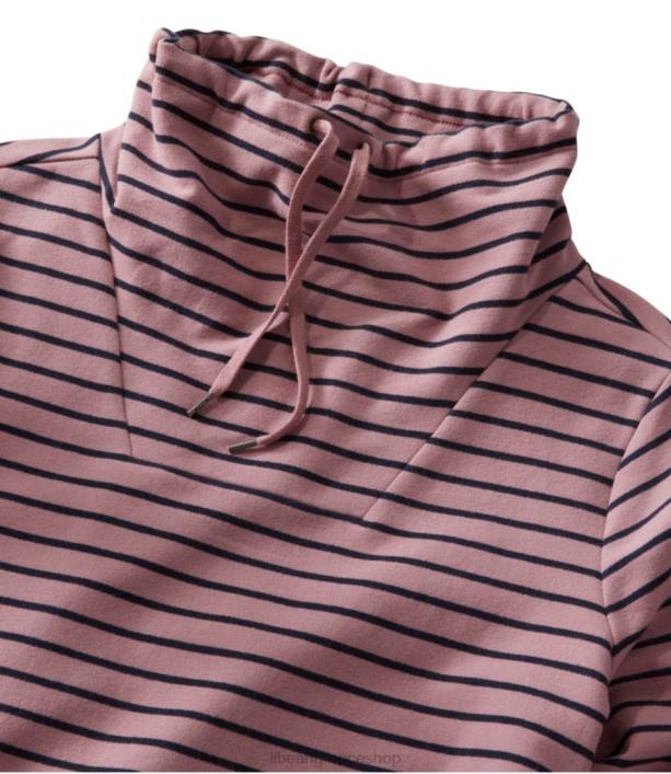 γυναίκες πουλόβερ με λαιμόκοψη ultrasoft sweats 6PHT3348 LLBean είδη ένδυσης πλυμένη ορχιδέα/κλασικό ναυτικό