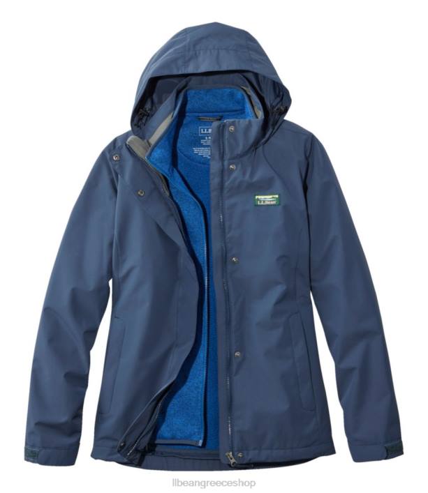 γυναίκες πουλόβερ φλις τζάκετ 3 σε 1 6PHT5078 LLBean εξωτερικά ενδύματα carbon navy/γαλάζιο του ωκεανού