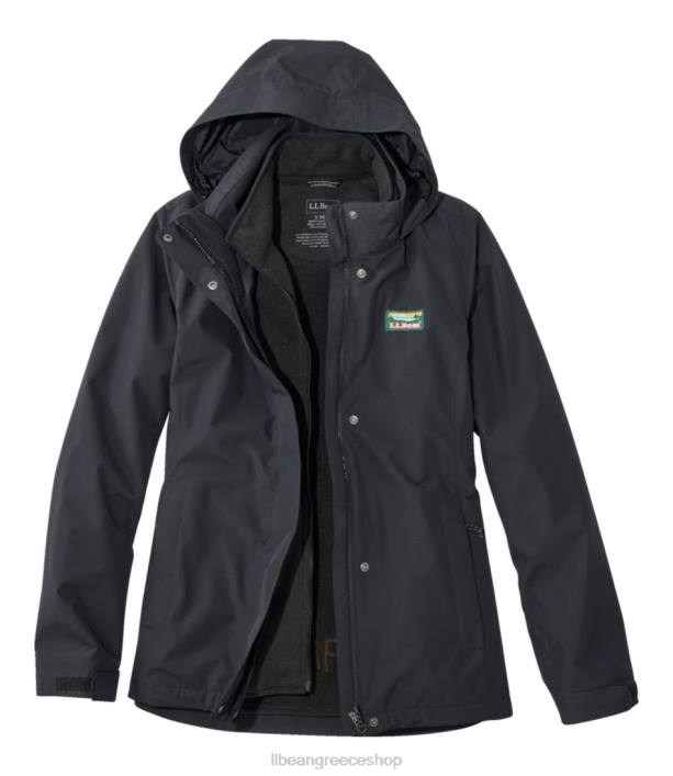 γυναίκες πουλόβερ φλις τζάκετ 3 σε 1 6PHT6035 LLBean εξωτερικά ενδύματα μαύρος