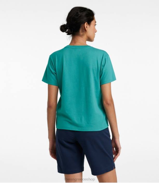 γυναίκες σαββατιάτικο μπλουζάκι 6PHT206 LLBean είδη ένδυσης κλασικό ναυτικό