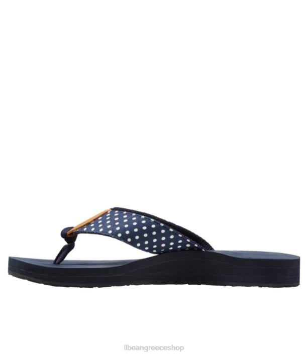 γυναίκες σαγιονάρες Maine Isle 6PHT5167 LLBean είδη υπόδησης πιο σκοτεινή ναυτική/λευκή κουκκίδα