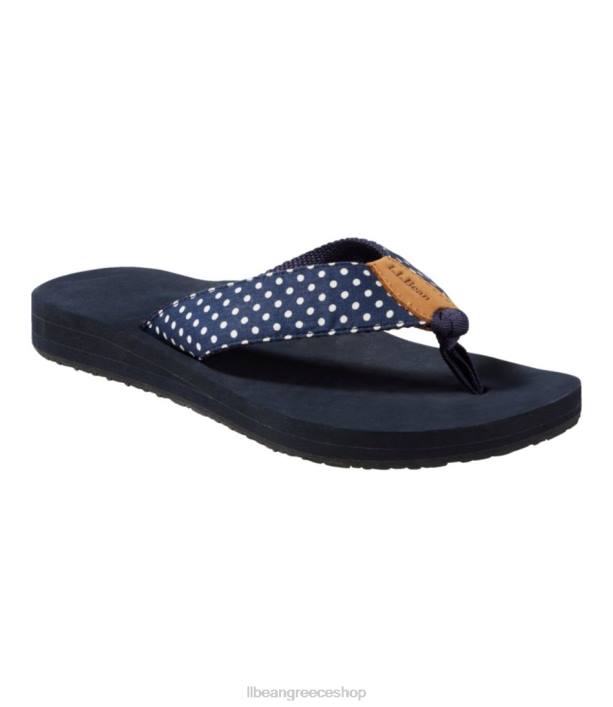 γυναίκες σαγιονάρες Maine Isle 6PHT5167 LLBean είδη υπόδησης πιο σκοτεινή ναυτική/λευκή κουκκίδα
