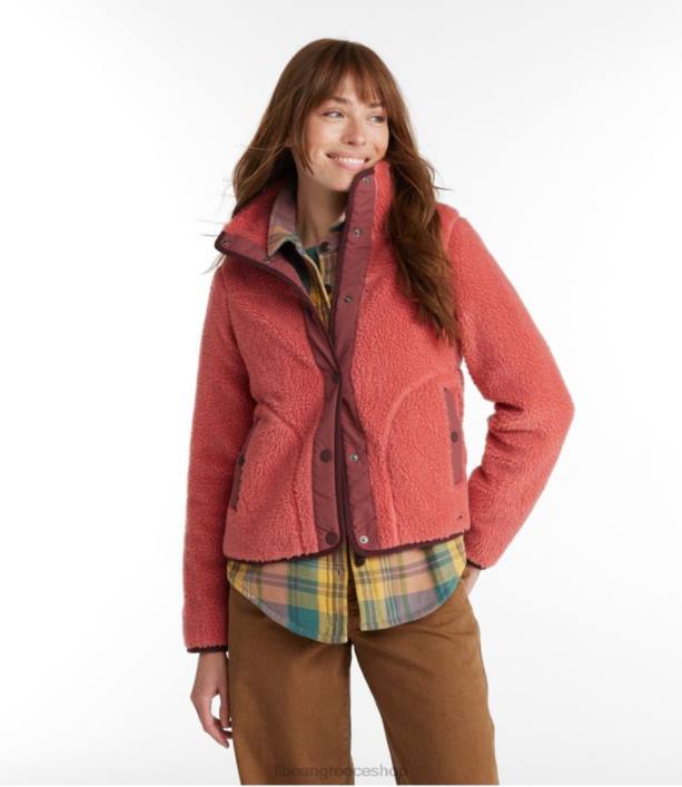 γυναίκες σακάκι sherpa fleece 6PHT7218 LLBean εξωτερικά ενδύματα πράσινη θάλασσα