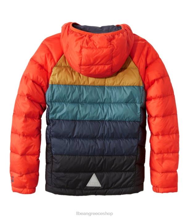 παιδιά εξαιρετικά ελαφρύ τζάκετ 650 6PHT955 LLBean εξωτερικά ενδύματα ντοματίνια colorblock
