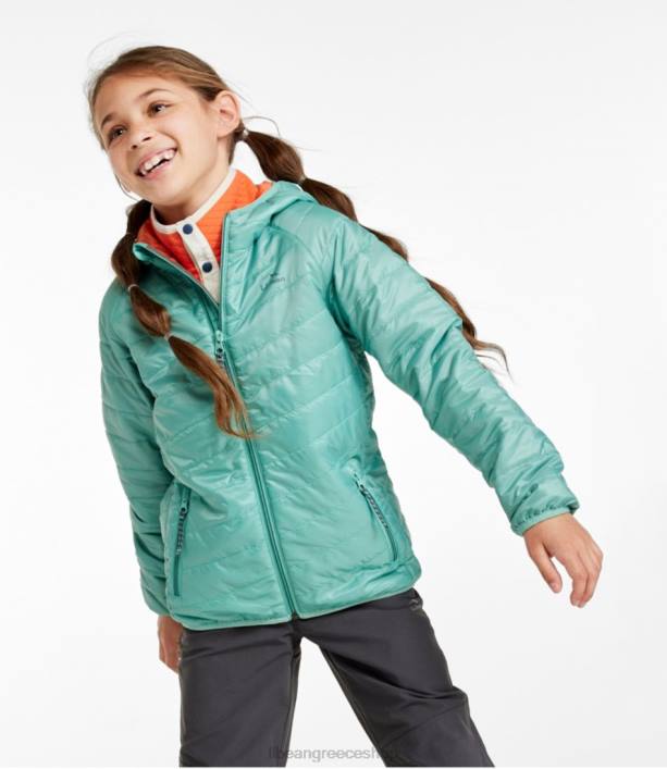 παιδιά μπουφάν primaloft packaway με κουκούλα 6PHT889 LLBean εξωτερικά ενδύματα θαλασσί μπλε