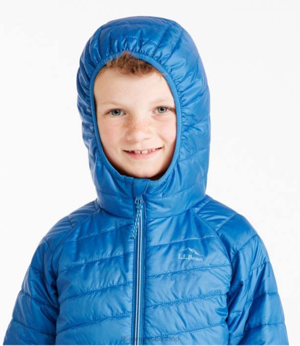 παιδιά μπουφάν primaloft packaway με κουκούλα 6PHT889 LLBean εξωτερικά ενδύματα θαλασσί μπλε