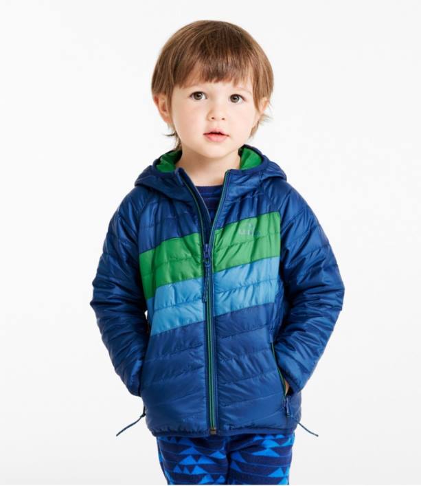 παιδιά μπουφάν primaloft με κουκούλα 6PHT938 LLBean εξωτερικά ενδύματα σκούρο μουριά/ανοιχτό μοβ