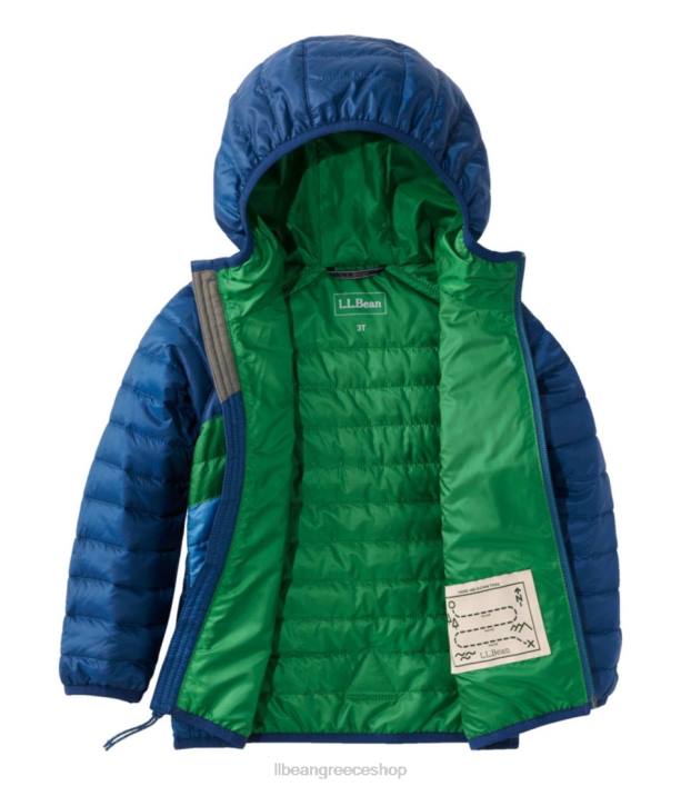 παιδιά μπουφάν primaloft με κουκούλα 6PHT938 LLBean εξωτερικά ενδύματα σκούρο μουριά/ανοιχτό μοβ