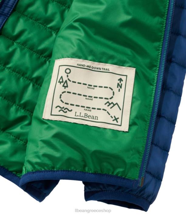 παιδιά μπουφάν primaloft με κουκούλα 6PHT938 LLBean εξωτερικά ενδύματα σκούρο μουριά/ανοιχτό μοβ