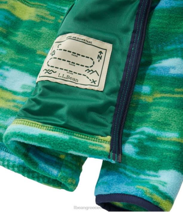 παιδιά ορεινό κλασικό φλις 6PHT3671 LLBean εξωτερικά ενδύματα kelly green digi camo