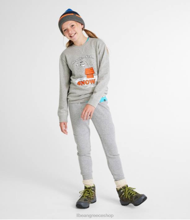 παιδιά φούτερ μικρού x peanuts crew 6PHT654 LLBean είδη ένδυσης ερείκη γκρι