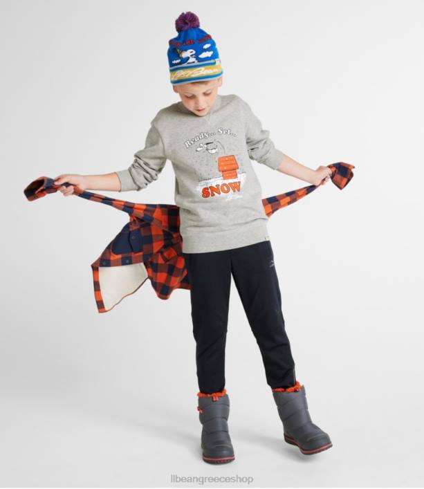 παιδιά φούτερ μικρού x peanuts crew 6PHT654 LLBean είδη ένδυσης ερείκη γκρι